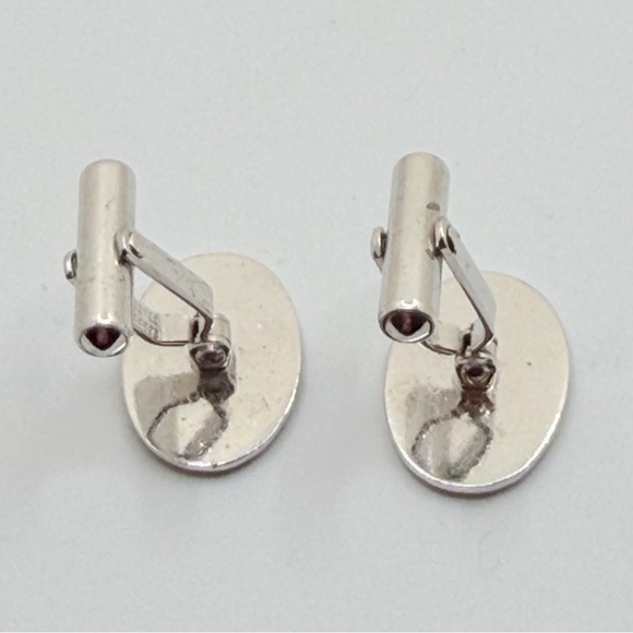 Men’s Vintage Silver Plate Destino Cuff Links - Picture 2 of 4
